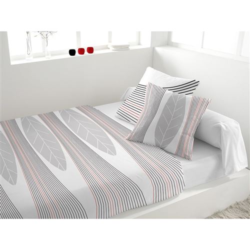 Parure de lit 4 pièces Spirit Blanc - 240 x 300 - Percale