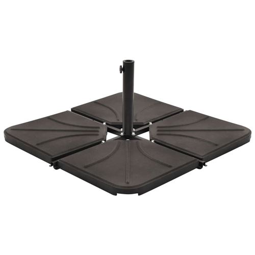 vidaXL Plaque de poids de parasol Noir Béton Carré 18 kg