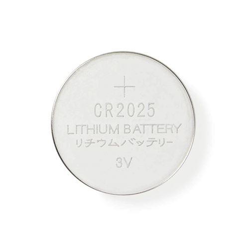 Nedis BALCR20255BL Pile-Bouton au Lithium CR2025 3 V 5 pièces Blister