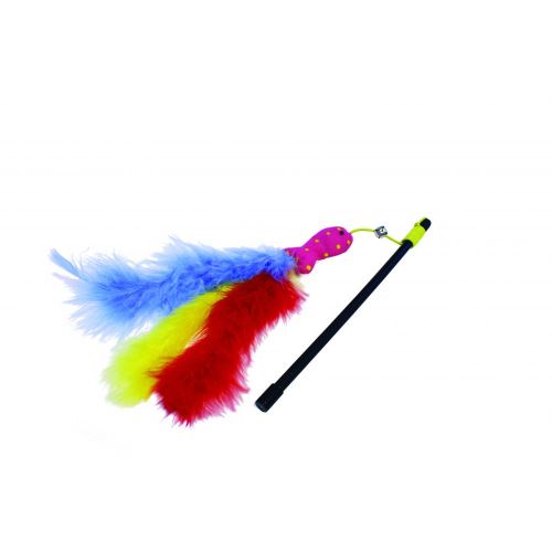 Happy Pet Carnival - Canne à pêche pour chat (26 x 3 x 2cm) (Multicolore) - UTBT870