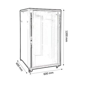 Baie De Brassage 19" 15U KIMEX - 600x600mm - Armoire Réseau Neuf