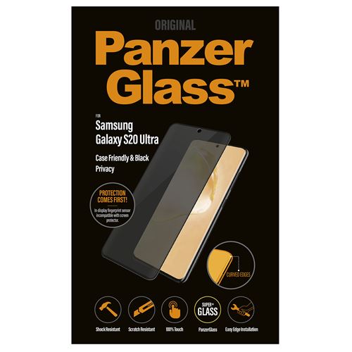 PanzerGlass Privacy - Protection d'écran pour téléphone portable - avec filtre de confidentialité - pour Samsung Galaxy S20 Ultra, S20 Ultra 5G