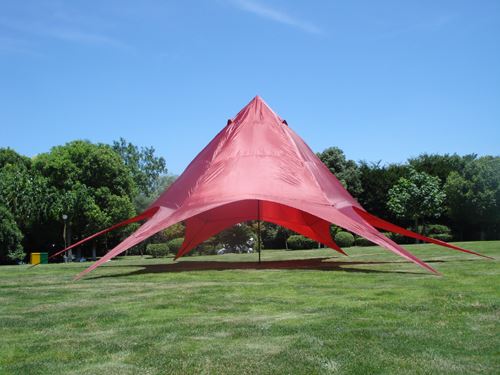 Tente XL forme étoile 14m , Rouge