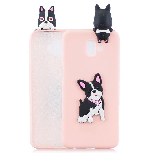 Coque en TPU impression de motifs de poupées mignonnes en 3D chien pour votre Samsung Galaxy J6 Plus J610F/J6 Prime