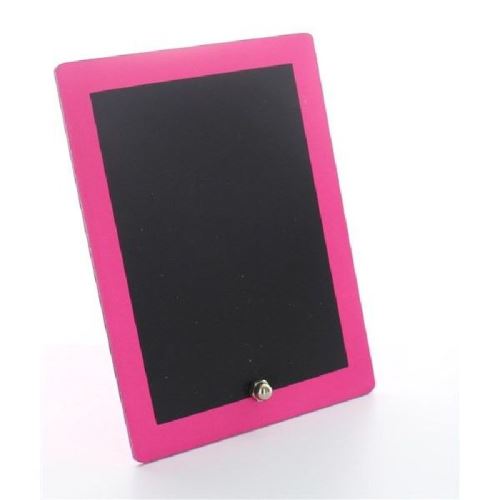Mini tableau en ardoise entourage fushia 15.5 x 11.5 cm