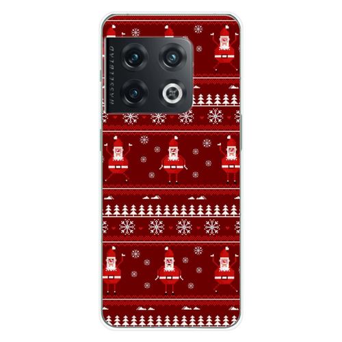 Coque en silicone imprimée compatible OnePlus 10 Pro 5G NO Pull de Noël Santa