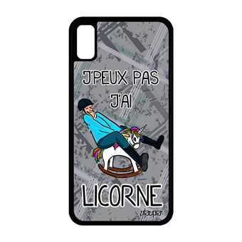 coque iphone xr licorne silicone