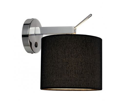 Tenora wl-1 applique, chrome, diffuseur noir, e27 max. 60w