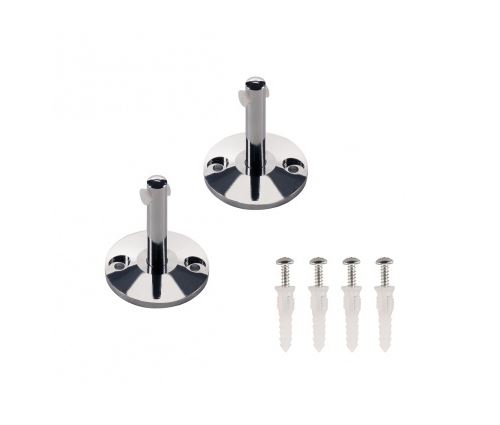 Supports courts pour câble tendu t.b.t, chrome, 2 pièces, 6 cm
