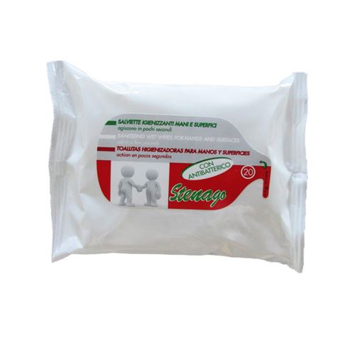 Sachet de 20 Lingettes Désinfectantes Pour Mains et Surfaces