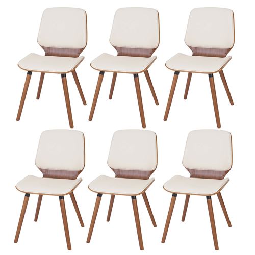Non Communiqué Beige Lot De 6 Chaise Mendler En Bois Non Pliable Interieur H. 85 Cm - Image 1
