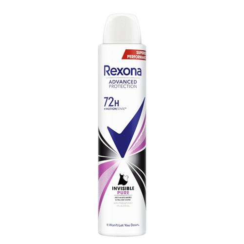 REXONA Déodorant Femme Spray Anti-Transpirant Invisible Pure 200ml