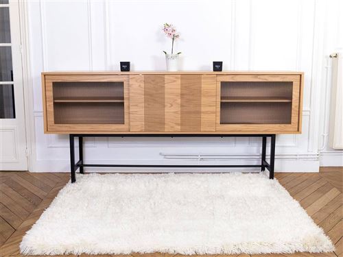 BOBOCHIC Buffet 210 cm AKIRA Chêne clair