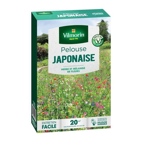 vilmorin semences de pelouse japonaise - mélange de fleurs annuelles