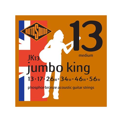 Rotosound Bronze Jk13 Jumbo King - Jeu De Cordes Phosphore Guitare Acoustique - 13-56