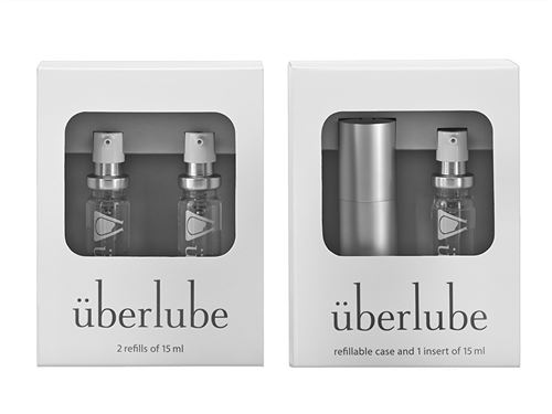 Uberlube Good To Go Lubrifiant à Base de Silicone avec Recharges Argent