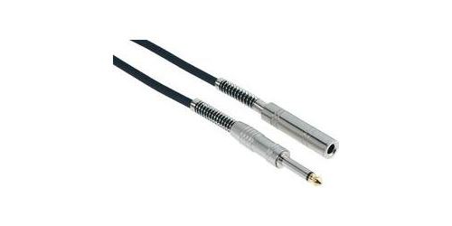 Rallonge pour câble pour instrument Câble jack noir Jack femelle 6,3 mm/jack mâle 6,3 mm