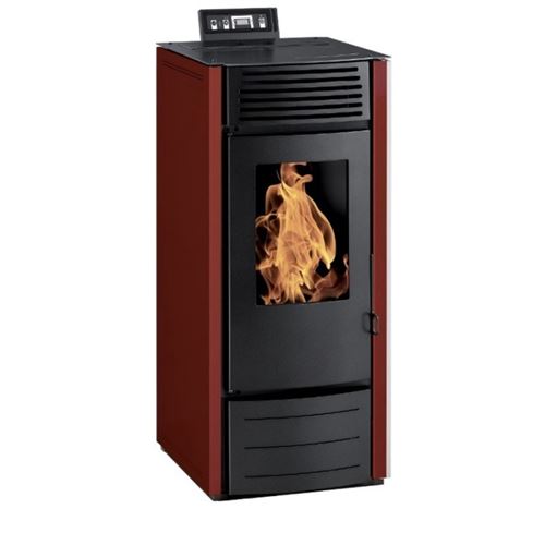 Poêle à granules MARINA 10KW - Bordeaux option télécommande