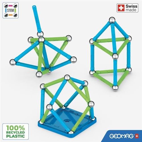 Jeu de construction Geomag Classic Green Line junior 25 pieces Jeu de construction magnetique Achat prix fnac