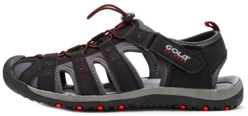 Gola Shingle 3 Outdoor Sandales en Noir Gris & Rouge AMP648BR [UK 7 EU 41]