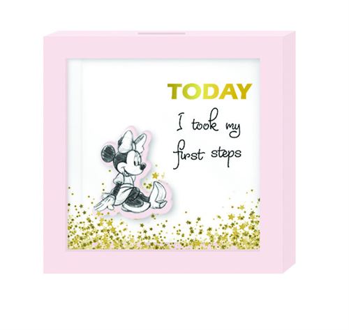 Disney tirelire Minnie Mouse 16 cm filles bois rose/blanc