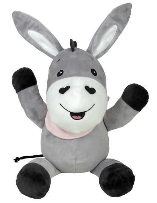 Happy People peluche avec son gris/rose 25 cm