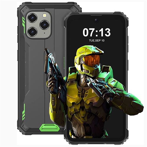 Blackview BV5300 Téléphone Portable Incassable Étanché 4G 6.1 7Go+32Go 5MP+13MP 6580mAh Face ID Dual SIM - Vert