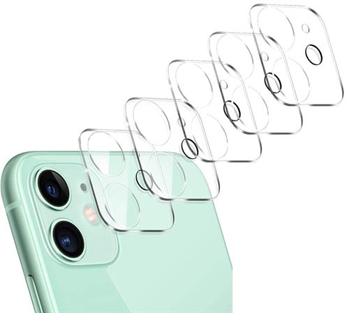Lot de 5 Verres Trempé Protection Caméra pour iPhone 11 - Film Protecteur Lentille Appareil Photo Arriere [Phonillico®]