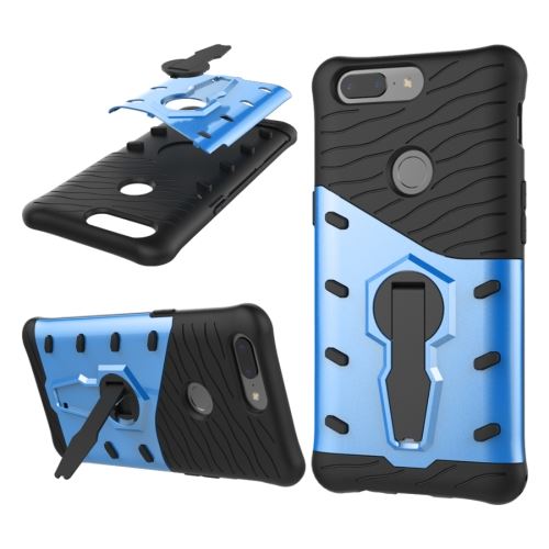 OnePlus 5T Coque Protection Plastique Combinaison Armure Support Bleu ALS54873