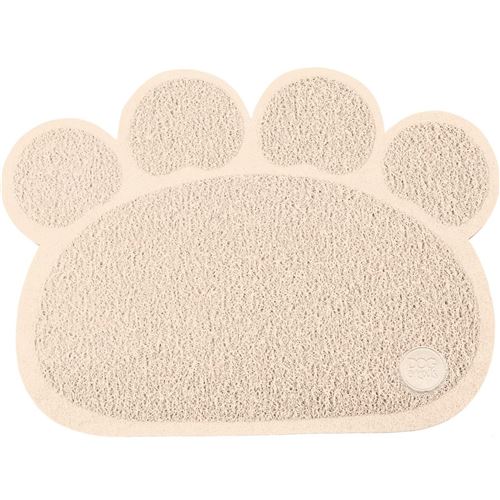 Meilleurs prix pour Tapis de gamelle antidérapant en forme de patte MAYA - Beige