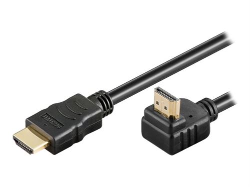 goobay - HDMI-kabel met ethernet - HDMI male naar HDMI male - 2 m - 90° connector