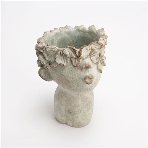 Non Communiqué Nc Vase Enfant Fleurs Grand Modèle - Amadeus - Gris - Pierre - Image 1