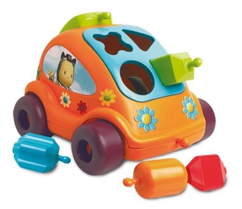 Cotoons - voiture a forme - auto malices orange - jouet premier age enfant