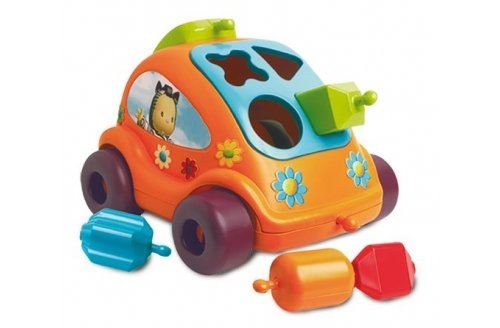 Cotoons - voiture a forme - auto malices orange - jouet premier age enfant