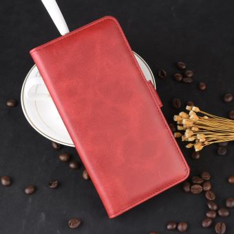 Coque Portefeuille Pour Honor 9X Lite - Etui Avec Porte-cartes + Verre Trempé, Noir/rouge, Neuf