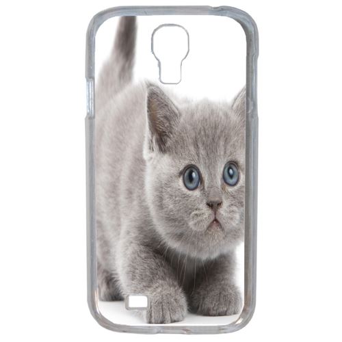 Coque Chaton Compatible Samsung Galaxy S4 Transparent
