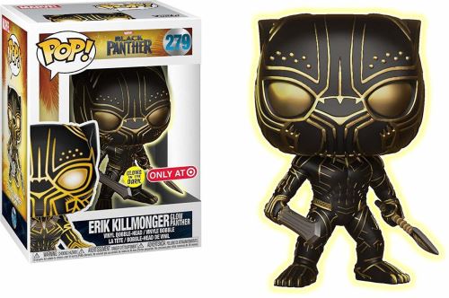 Funko Pop! Erik Killmonger figurine en vinyle brillante dans le noir + protecteur anti-pop