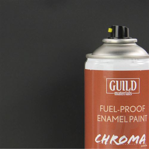 Peinture Chroma Matt Enamel (résistant Carburant) Noir (400ml Aerosol) - Guild Materials