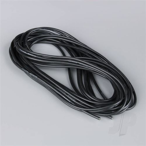 Cable Silicone 14awg (1.62mm Diam - 2.08mm2 Sect) - 7.5m Noir (rouleau)