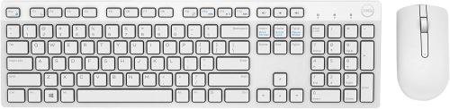 DELL KM636 Clavier RF sans Fil QWERTY US International Blanc - Claviers (Standard, sans Fil, RF sans Fil, QWERTY, Blanc, Souris Incluse)
