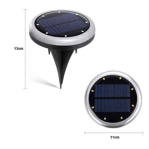 2 Pcs 8 Led Lampes De Spot Enterre Lampe Solaire Brillant Etanche Lumiere Pour Terrasse Jardin Cour Jardin Pelouse Paysage Etanche Exterieur Pour Jardin Terrasse Allee Luminaires Exterieur Achat Prix Fnac