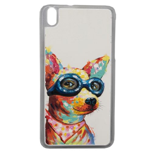 Coque Peinture Chihuahua À Lunette Compatible Htc Desire 816 Transparent