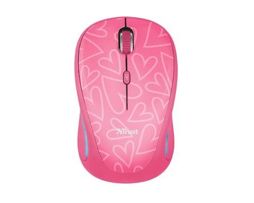 Trust Yvi Fx Souris Optique Sans Fil Compacte Pour Ordinateur Avec Éclairage Led - Rose