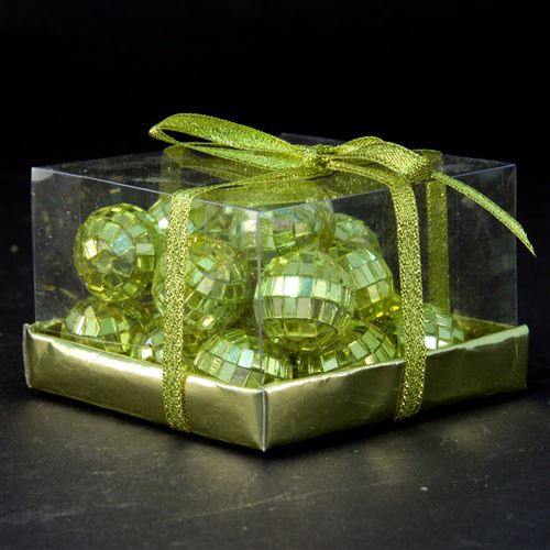 20 Boules décorations de Table - Noël - Doré