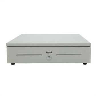Iggual Tiroir-caisse IRON-70 - Porte-monnaie Professionnel Avec 5 Compartiments Billets + 8 Pour Pièces - Ouverture Manuelle Ou Automatique (RJ11) - Serrure 3 Positions - Noir 44,5x42,5x9 Cm