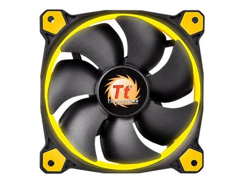 Thermaltake Jaune Riing 14 Boitier Pc Ventilateur 14 Cm Noir, - Neuf - Image 3