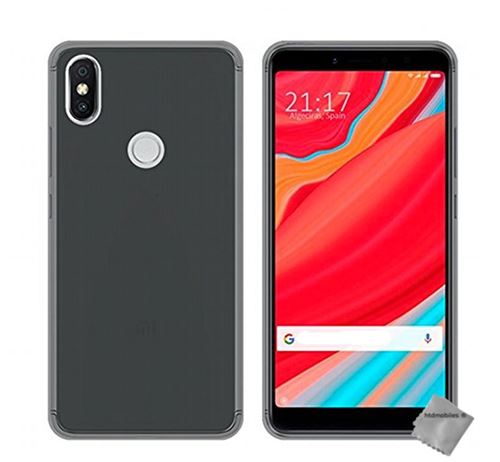 Housse etui coque pochette silicone gel fine pour Xiaomi Redmi S2 avec verre trempe - GRIS