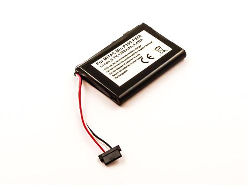 Batterie compatible MITAC Mio P350, P550, Li-ion, 3,7V, 1200mAh, 4,4Wh