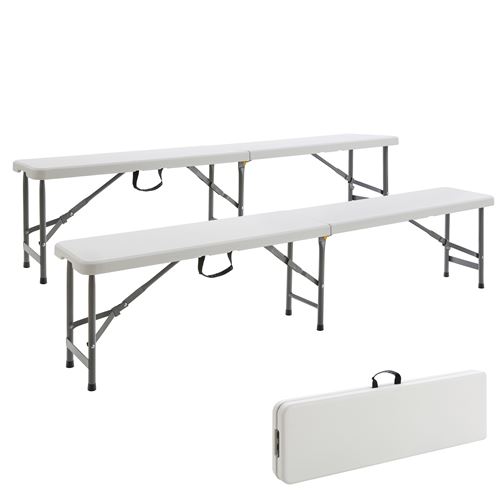 2x Arebos Bancs pliables - Banc de Camping Picnic Bancs de Brasserie