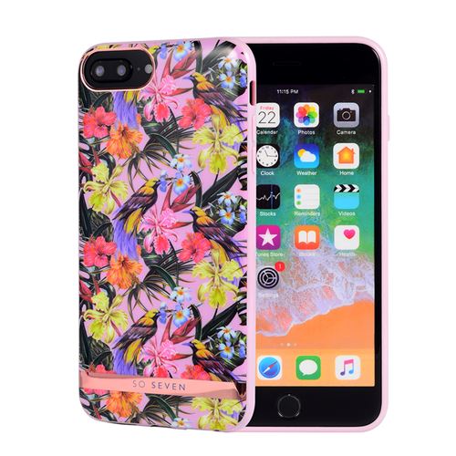 So Seven - Coque Phuket tropicale OISEAU ROSE: APPLE IPHONE 6+/7+/8+
